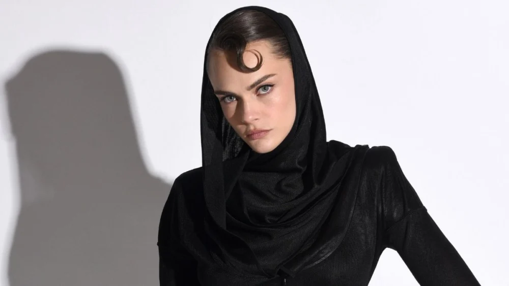 Cara Delevingne Commands Red Carpet Attention at 37th Annual GLAAD Media Awards with Edgy Hooded Black Dress