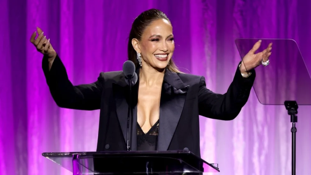 Jennifer Lopez Masters Effortless Glamour in a Lacy Blazer Over a Sheer Slip Dress for Kerry Washington’s Special Evening