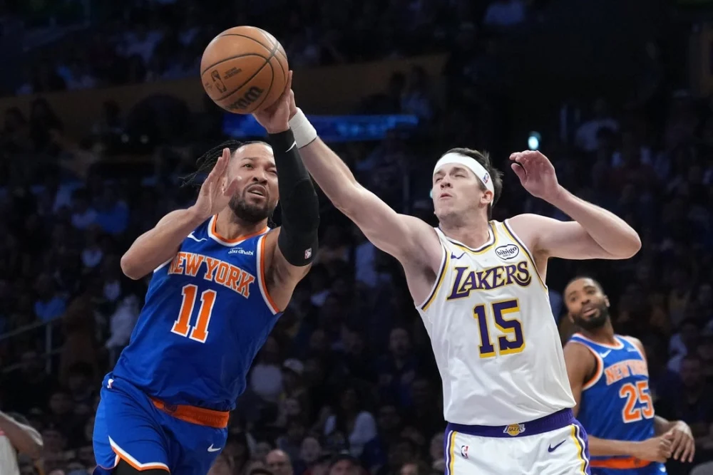 Lakers Surge Past Knicks in Absence of LeBron James, Fueled by Doncic’s Dominance