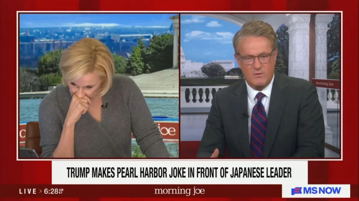MSNBC Morning Joe Crew Mocks Donald Trump Following Pearl Harbor Remarks During Meeting With Japanese Prime Minister Sanae Takaichi