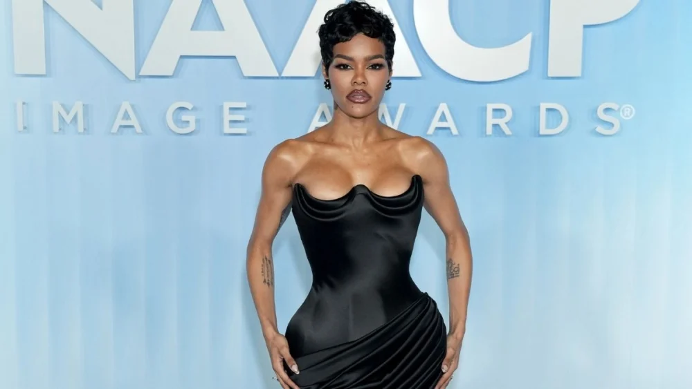 Teyana Taylor Dominates NAACP Image Awards Red Carpet in Sculpted Black Gown