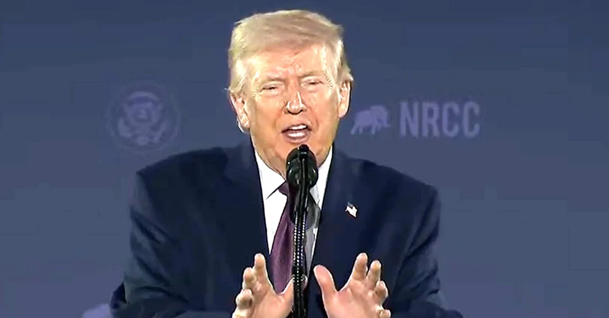 Trump Claims 100 Percent Approval Rating in Media Poll and Touts Legal Settlements at NRCC Fundraising Event