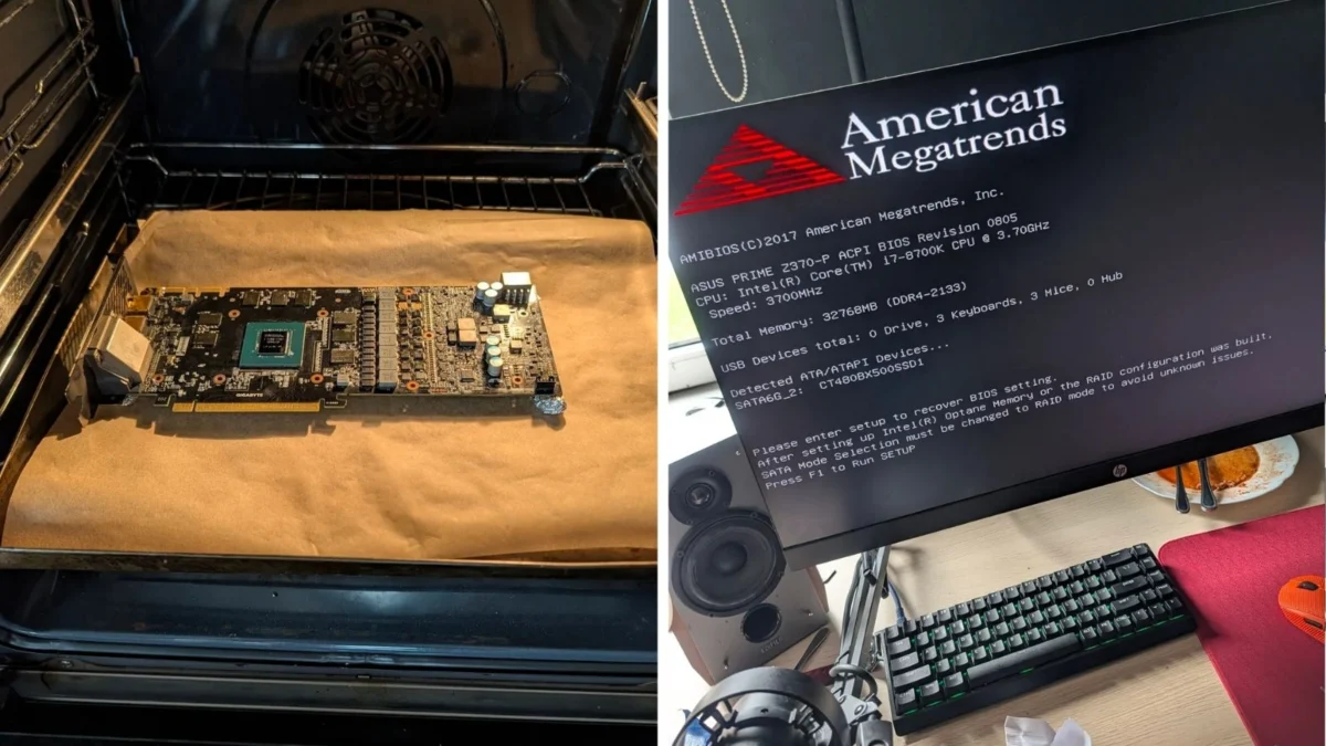 Desperate PC Enthusiast Revives Eight-Year-Old Graphics Card Using Extreme Oven Baking Technique