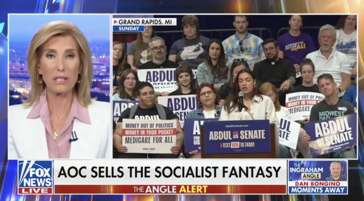 Laura Ingraham Analyzes Political Appeal of Alexandria Ocasio-Cortez as New Polling Places New York Congresswoman at Top of 2028 Democratic Field