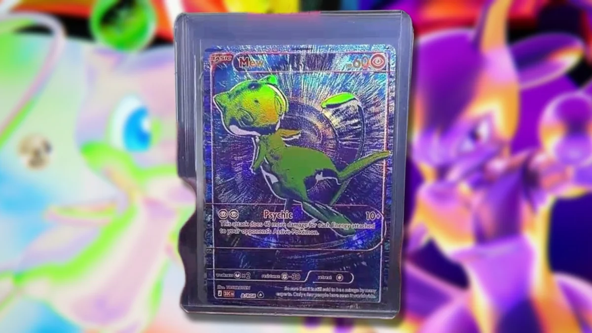 Mystery Surrounds Unconfirmed B/RGB Mew Card Pulled from Early Pokemon TCG 30th Celebration Booster Packs