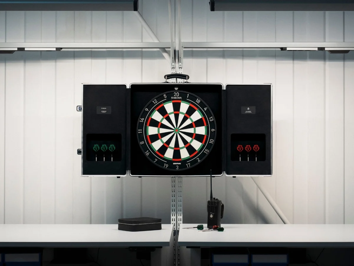 RIMOWA Unveils AUD 10,635 Aluminium Dartboard Case in Collaboration with Winmau