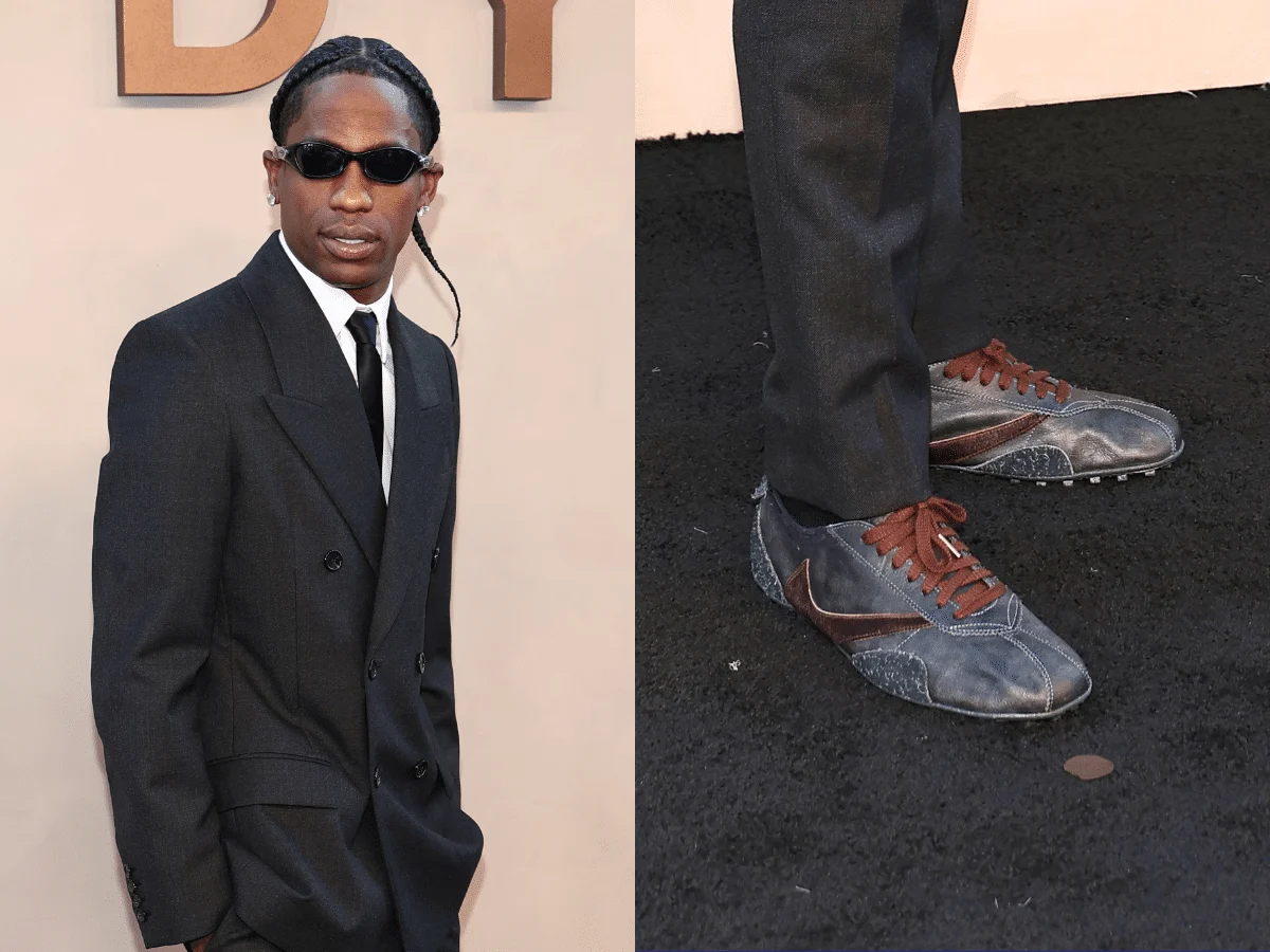 Travis Scott Debuts Unreleased Nike Moon Shoe Collaboration at Christopher Nolan’s The Odyssey Premiere