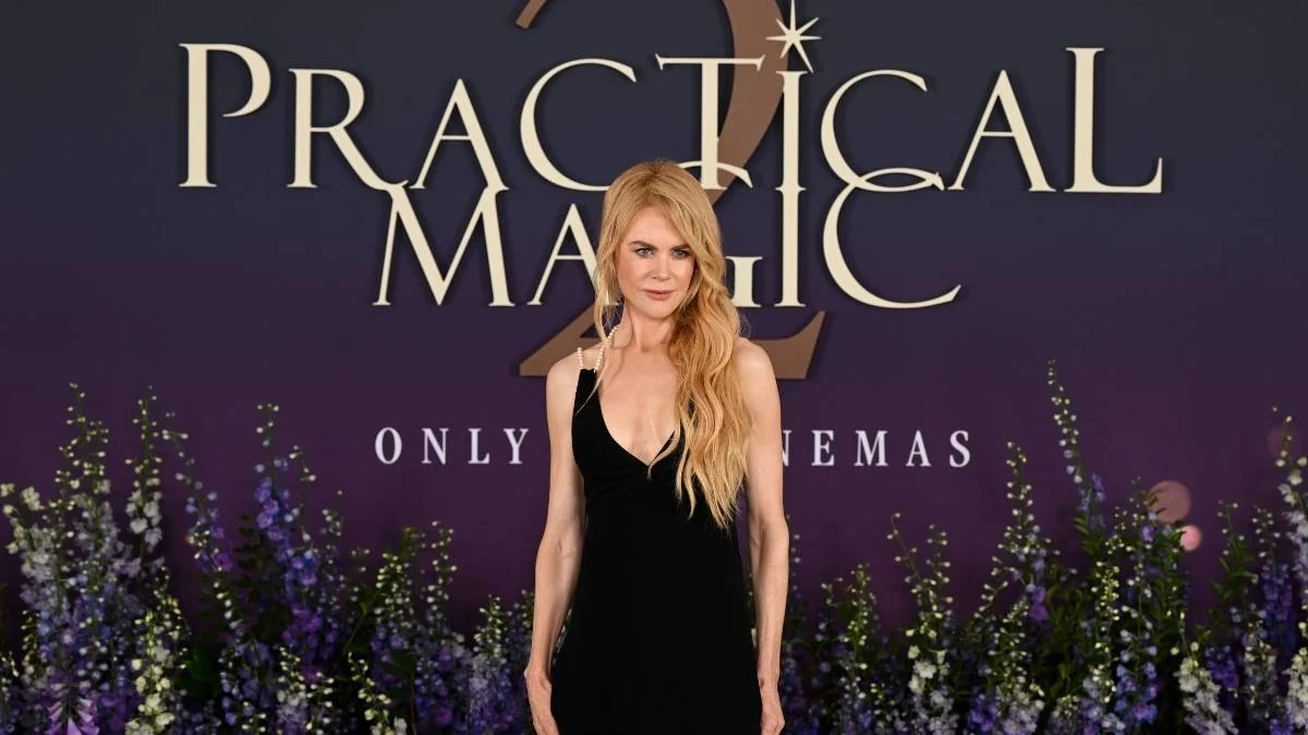 Nicole Kidman Dazzles in Plunging Chanel Gown with Pearl Accents at "Practical Magic 2" London Press Event