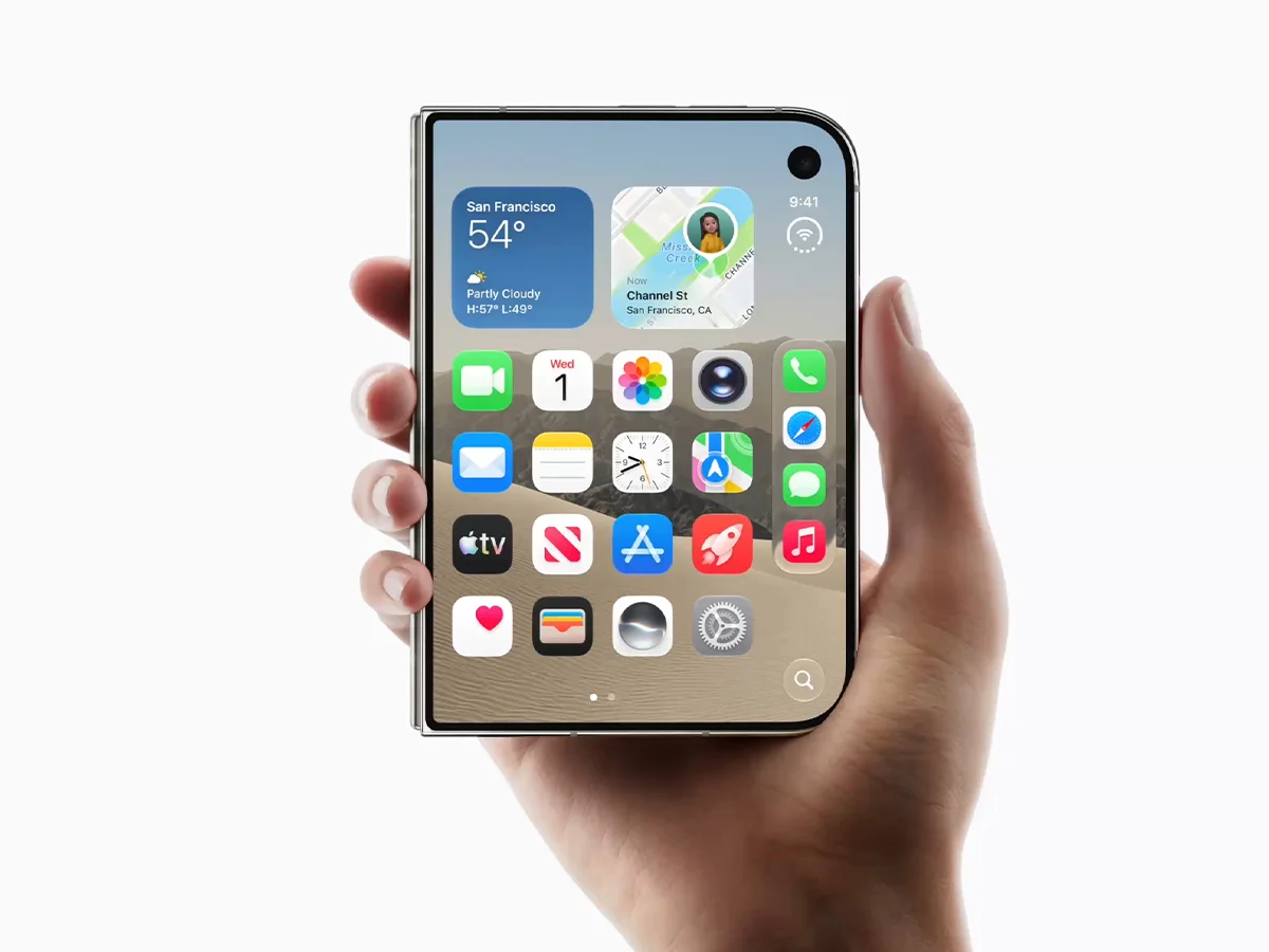 Apple iPhone Duo Marks the Tech Giant’s Multi-Billion Dollar Entry into the Foldable Smartphone Market with Grade 5 Titanium and A20 Pro Silicon.