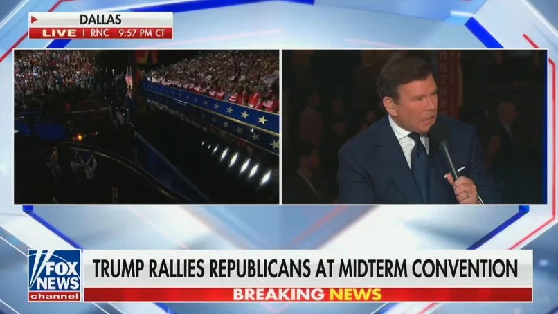 Bret Baier Praises Donald Trump’s High-Energy Keynote Address at RNC Midterm Convention in Dallas