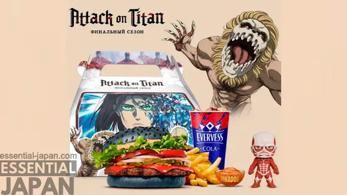 Burger King Russia Set to Launch Second Massive Attack on Titan Collaboration Featuring Founding Titan Whopper and Exclusive Collectibles