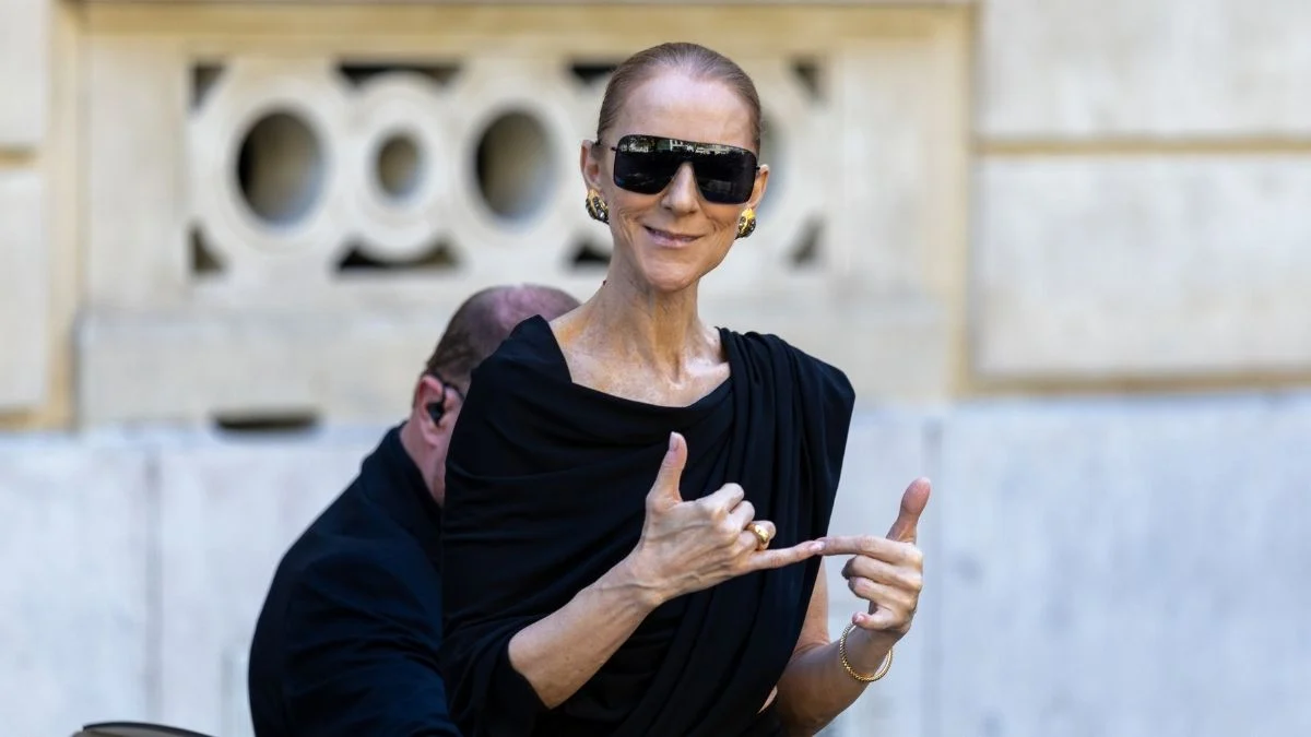 Celine Dion gets playful in slinky Alaia dress with huge waist cutout in Paris