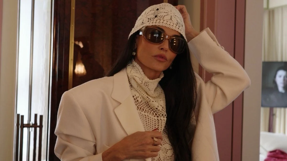 Demi Moore Captivates at New York Fashion Week in a Daring Sheer Ensemble
