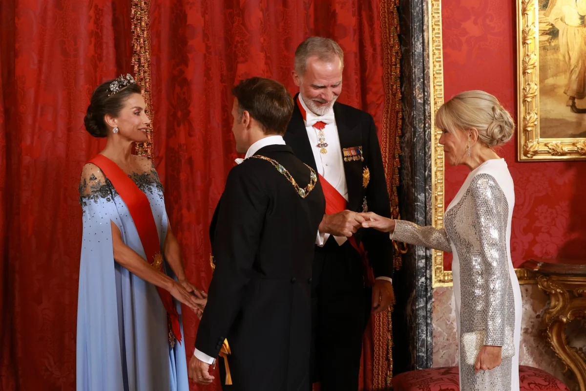 Queen Letizia of Spain Honors French State Visit with Historic Floral Tiara and Spanish Design Flair
